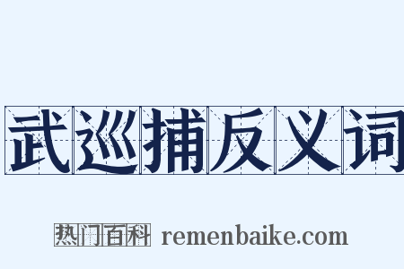 武巡捕反义词是什么意思的图片